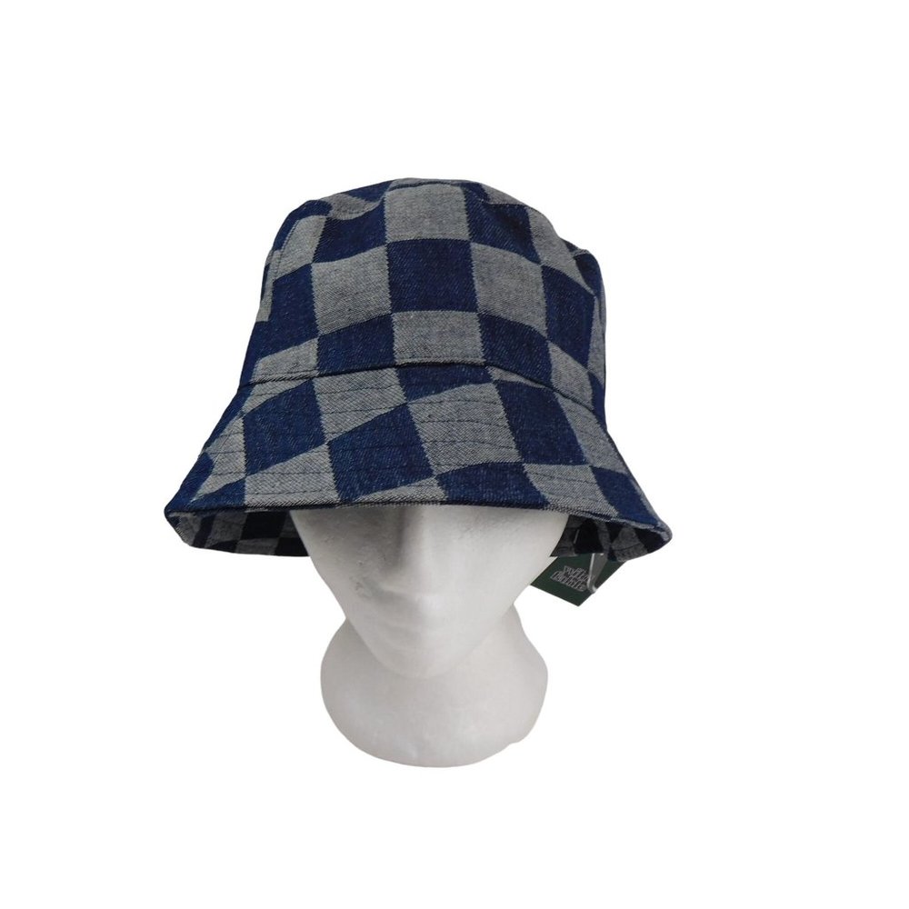 Wild Fable Women's Wild Fable Checker Board Denim Bucket Hat - Picture 2 of 8